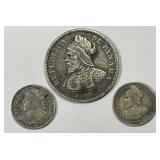PANAMA: Selection of Three 1904 Silver Coins