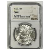 1900 Morgan Silver $1 NGC MS64