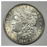 1887 Morgan Silver $1 Brilliant Uncirculated BU
