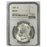 1897 Morgan Silver $1 NGC MS64