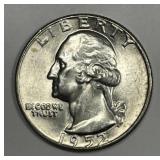 1952 Washington Silver Quarter Uncirculated BU