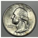 1951-D Washington Silver Quarter Uncirculated BU