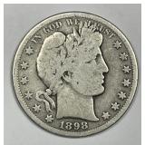1898-S Barber Silver Half Good