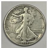 1917-S Walking Liberty Silver Half Rev MM Good