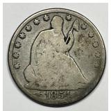 1854-O Seated Liberty Silver Half Good G