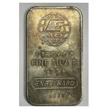 Vintage ENGELHARD 1 oz Silver Bar PW 50209