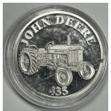 John Deere 435 Tractor 1 oz .999 Silver Art Round