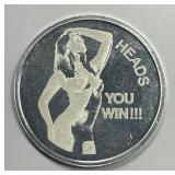 HEADS YOU WIN, TAILS YOU WIN 1 oz .999 Silver Art