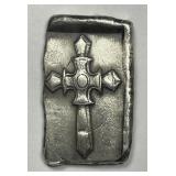 MK Barz Templar Cross 1 oz 999 Rectangular Ingot