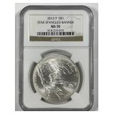 2012 Star Spangled Banner Commem Silver $1 NGC 70