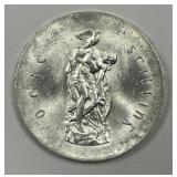 IRELAND: 1966 Silver 10 Shillings Easter BU