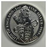 GREAT BRITIAN: 2016 Silver 5 Pounds Lion England