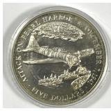 LIBERIA: 2000 $5 Pearl Harbor Attack BU