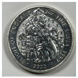 GREAT BRITIAN: 2022 Silver 5 Pounds Lion England