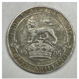 GREAT BRITAIN: 1906 Silver Shilling Edward VII