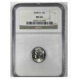 2008-D Roosevelt Dime NGC MS65