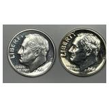 1961 & 1962 Roosevelt Silver Proof DIme Pair PRF