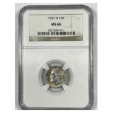 1957-D Roosevelt Silver Dime NGC MS66