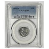 1956-D Roosevelt Silver Dime PCGS MS66