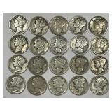1931-S Mercury Silver Dime Lot of 20