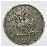 CANADA: 1850 Penny Token Bank Upper Canada