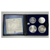 CANADA: 1974 Silver $5 & $10 Olympic 4-Coin Set BU