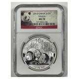 CHINA: 2013 Silver 10Y Panda NGC MS70