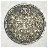 CANADA: 1910 Silver 5 Cents Edward VII