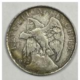 CHILE: 1917 Silver Peso