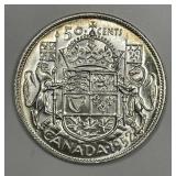 CANADA: 1952 Silver 50 Cents George VI UNC