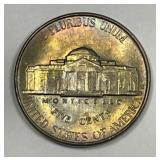 1954-S Jefferson Nickel Color Toned BU