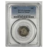 1807 Draped Bust Silver Dime PCGS AG detail