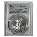 2023-W Burnished Silver American Eagle PCGS SP70