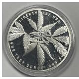 Liberty Leaf 1 oz .999 Fine Silver Art Round