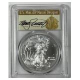 2017 Silver Eagle Cleveland Signed PCGS MS70