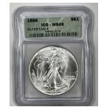 1986 Silver American Eagle ICG MS69
