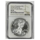 2015 (P) Silver American Eagle NGC MS68 *Scarce
