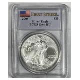 2005 Silver American Eagle PCGS GEM BU