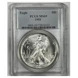 1993 Silver American Eagle PCGS MS69