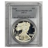 1987-S Proof Silver American Eagle PCGS PR69 DCAM