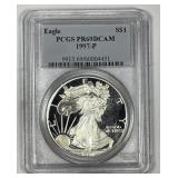 1997-P Proof Silver American Eagle PCGS PR69 DCAM