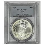 1995 Silver American Eagle PCGS MS69