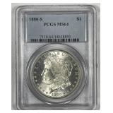 1880-S Morgan Silver $1 PCGS MS64