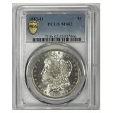 1883-O Morgan Silver $1 PCGS MS62