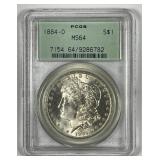 1884-O Morgan Silver $1 OGH PCGS MS64