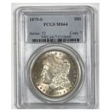 1879-S Morgan Silver $1 PCGS MS64