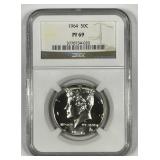 1964 Kennedy Silver Half Proof NGC PF69