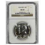 1966 Kennedy Silver Half SMS NGC MS68