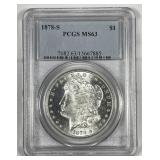 1878-S Morgan Silver $1 PCGS MS63