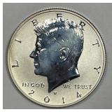 2014-W Kennedy Silver Reverse Proof Half 50th Set